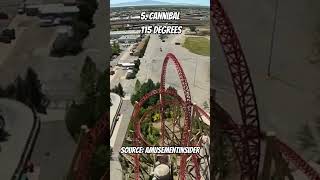 Top 10 STEEPEST Roller Coasters in the World in 60 seconds youtube rollercoaster top10 [upl. by Akirdnwahs237]