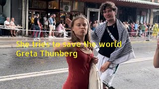 Greta Thunberg Sweden Famous She wants to save the world and planet  Subscribe greta thunberg [upl. by Yenrab]