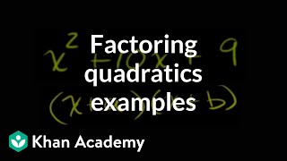 More examples of factoring quadratics with a leading coefficient of 1  Algebra II  Khan Academy [upl. by Ecienaj893]