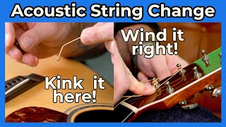 How To Change Acoustic Guitar Strings for Beginners The BEST Way Its EASY [upl. by Poliard]