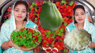 पपीता से टूटी फ्रूटी बनाये के आसान तरीका  make tutti frutti recipe  CG vlogger mamta [upl. by Haeluj]