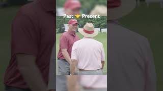 Nick Saban and Kalen DeBoer share a moment at the Regions Tradition ProAm RollTide rtr alabama [upl. by Anitrak]