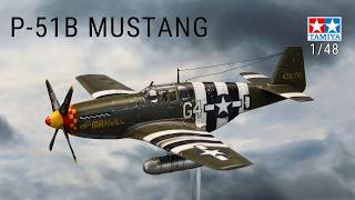 Tamiya P51B MUSTANG Miss Marvel  148 scale  Full Build with Eduard PE amp Montex Mask [upl. by Annahpos]