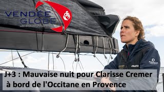 Mauvaise nuit pour Clarisse Cremer à bord de lOccitane le 13 nov 2024 sur le Vendée Globe [upl. by Copp]