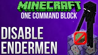 Minecraft Disable Endermen Griefing In 19 Tutorial One Command Block [upl. by Eartnoed]