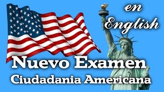 NUEVO EXAMEN PARA CIUDADANIA AMERICANA EN INGLES 2016 2017 [upl. by Adnylem542]