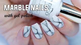 REALISTIC MARBLE NAILS  Easy Step by Step with Gel Polish [upl. by Neehahs145]