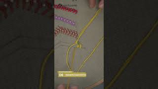 Embroidery stitch with beads  Learn embroidery with HandiWorks [upl. by Dominik]