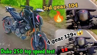 ktm duke 250 top speed  ktm duke 250 bs6 top speed  1 2 3 4 top speed kitna jati hai duke250 [upl. by Moira]