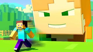 STEVE BECOMES SMALL Minecraft Animation  Alex and Steve Life [upl. by Ellett]