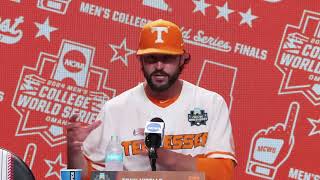 Tony Vitello reacts to Vols Game 1 loss to Texas AampM in CWS Finals  Tennessee Baseball [upl. by Solotsopa]