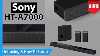 Sony HTA7000 Soundbar Unboxing and how to set up [upl. by Yrahk]