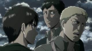 Attack On Titan Season 2  Reiner amp Bertholdts Transformation  English Dub [upl. by Gala]