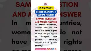 IELTS Writing Task 2  IELTS Essay  Agree or Disagree  Gender Equality Essay ieltswritingtask2 [upl. by Lyrej540]