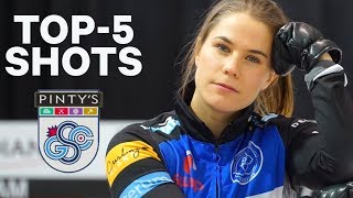 Top5 Shots From 2018 Grand Slam of Curling [upl. by Amar697]