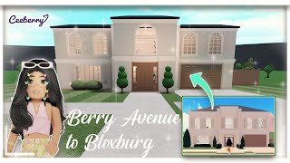 Bloxburg  I recreated a Berry Avenue House on Bloxburg  Part 1 Speed Build [upl. by Sawtelle23]