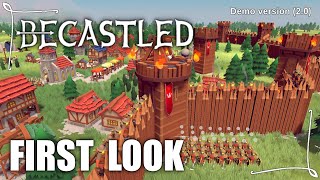 Becastled  Demo First Walkthrough  Survival City Builder Gameplay [upl. by Yrekaz114]