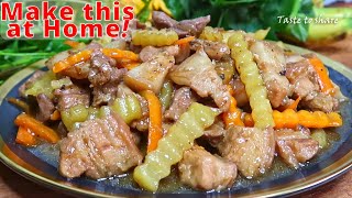 Ang sarap❗ Easy Pork Recipe idea💯✅ How to Make Delicious Pork Guisado Best Pork Guisado Method [upl. by Ylurt320]