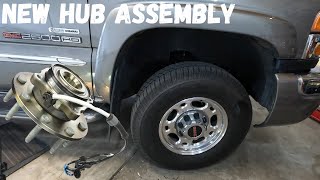 How To Replace Front Wheel Bearing GMC Sierra 2500HD 2500hd duramax silverado [upl. by Elwira]