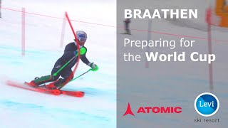 Lucas Braathen on ice  Slalom Training [upl. by Chute]