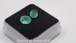 Natural emerald pair gemstone [upl. by Strohben]