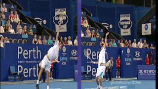 Simone Bolleli amp Gilles Simon  Serve Comparison [upl. by Luapleahcim]