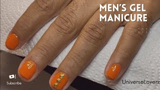 Mens Gel Manicure Nail Tutorial [upl. by Etnovahs]