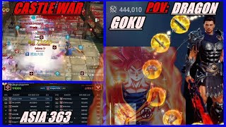 HOF DRAGON GOKU 444K NA BATALHA DE CASTELO DO ASIA 363 HOF VS PHADTM  MIR4 [upl. by Azenav]