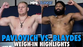 Sergei Pavlovich Curtis Blaydes Combine For 523 Pounds at UFC Fight Night 222 WeighIns [upl. by Novad187]