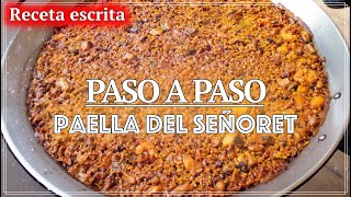 Receta de Paella del Señoret Mariscos Pelados y Arroz Bomba [upl. by Andrey]