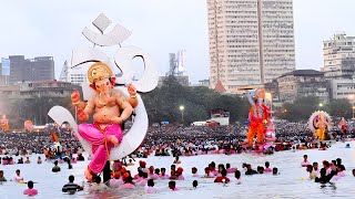 Mumbai ganpati visarjan Girgaon chowpatty  Exciting visarjan scenes you never seen before [upl. by Doherty]