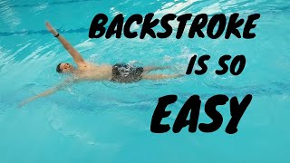 Backstroke technique for beginners Easy to follow steps [upl. by Etnohs]