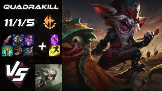 TOP Kled vs Camille QUADRAKILL  NA Grandmaster Patch 1417 [upl. by Ibrad720]