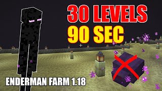 EASY Enderman XP Farm for Minecraft 118  NO ENDERMITE [upl. by Prudie127]