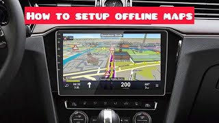 How to setup offline maps on android head unit  google maps [upl. by Attenaj]