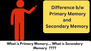 Important Difference Between Primary and Secondary Memory  Primary Memory  Secondary Memory [upl. by Converse]