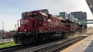 CP Rail 244 at Cooksville Go Station with NS Heritage unit 8105 amp NS 9574 [upl. by Artenak]