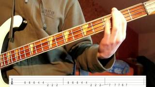 Everything Everything  Kemosabe bass cover with TABS on screen [upl. by Bobinette199]