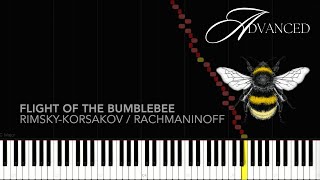 Flight of the Bumblebee by RimskyKorsakov arr Rachmaninoff  Piano Tutorial  ADVANCED [upl. by Lainad]