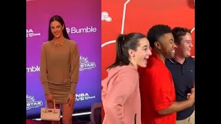 Caitlin Clark Red carpet All Star Interview amp Photo Bombing Fans [upl. by Neelehtak]