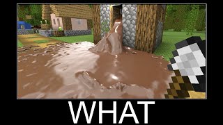 Minecraft wait what meme part 12 realistic chocolate fluid [upl. by Jasper354]