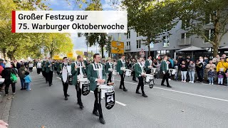 Festumzug der 75 Warburger Oktoberwoche 2024 [upl. by Ahsat]