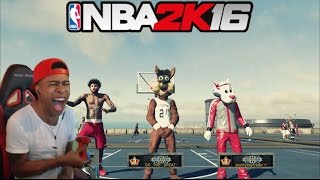 NBA 2K16 Legend 3 Mascot Trash talking PT2 Funny Moments with fans  MyPark   Prettyboyfredo [upl. by Nordgren163]