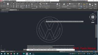 Logo Volkswagen Autocad 2018  Prof Paolo Mosca [upl. by Nyleahcim]