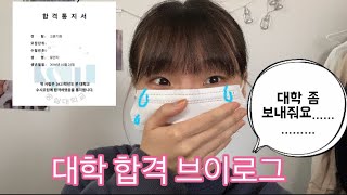 vlog ✨대학 발표✨ 수시합격 브이로그 입시의 험난함 [upl. by Bacon]