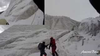 Huayna Potosí Bolivia 6088m  Ice wall climbing Gopro [upl. by Caz379]