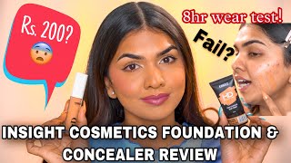 Insight Cosmetics Hd Foundation amp Concealer Review  Unsponsored  Wear test ✨ [upl. by Rehtnug473]