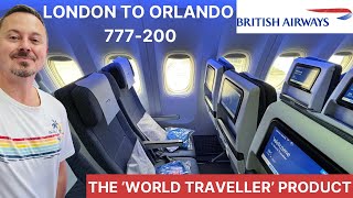 British Airways Boeing 777200 from London Gatwick to Orlando International World Traveller [upl. by Atiran]