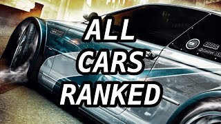 Ranking ALL 37 Cars in NFS Most Wanted 2005 From Worst To Best [upl. by Lecirg]