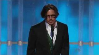 Johnny Depp presents  Hugo   Golden Globes 2012 HQ [upl. by Jeffries]